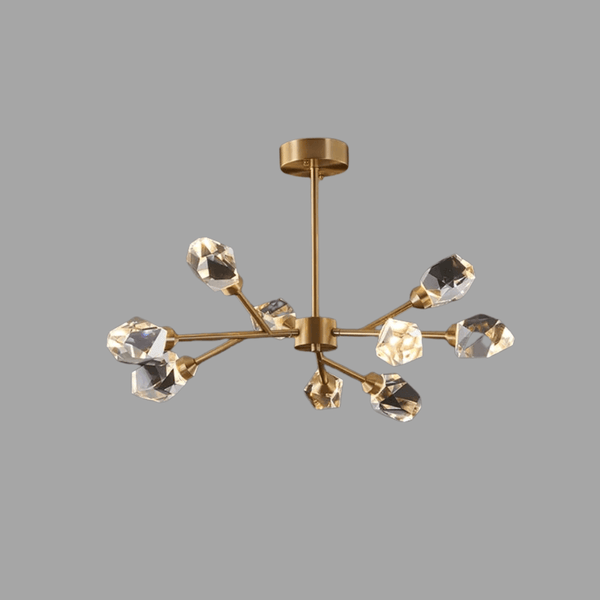 Brass Chandelier Light – Elegant and Classic Interior Lighting Fixture with Brass Finish