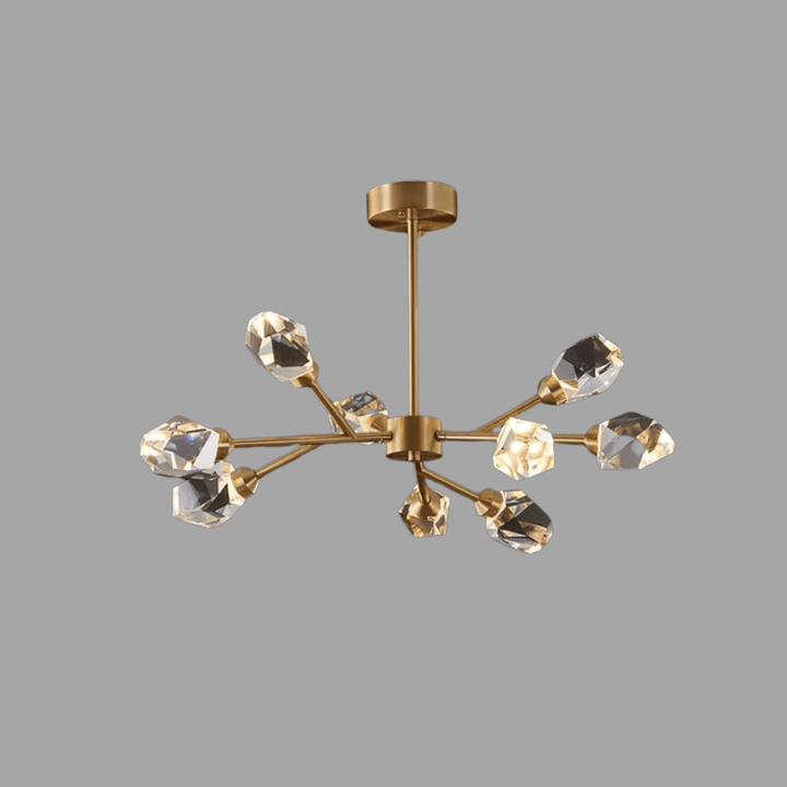 Brass Chandelier Light – Elegant and Classic Interior Lighting Fixture with Brass Finish