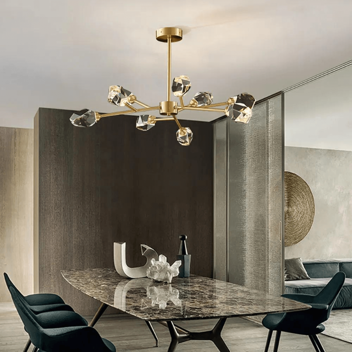 Harmony 9 Light Crystal Chandelier Light Elegant Interior