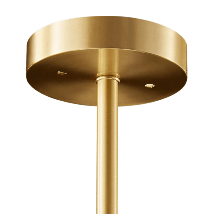 Brass Chandelier Light – Wall Mount View of Elegant and Classic Interior Lighting Fixture