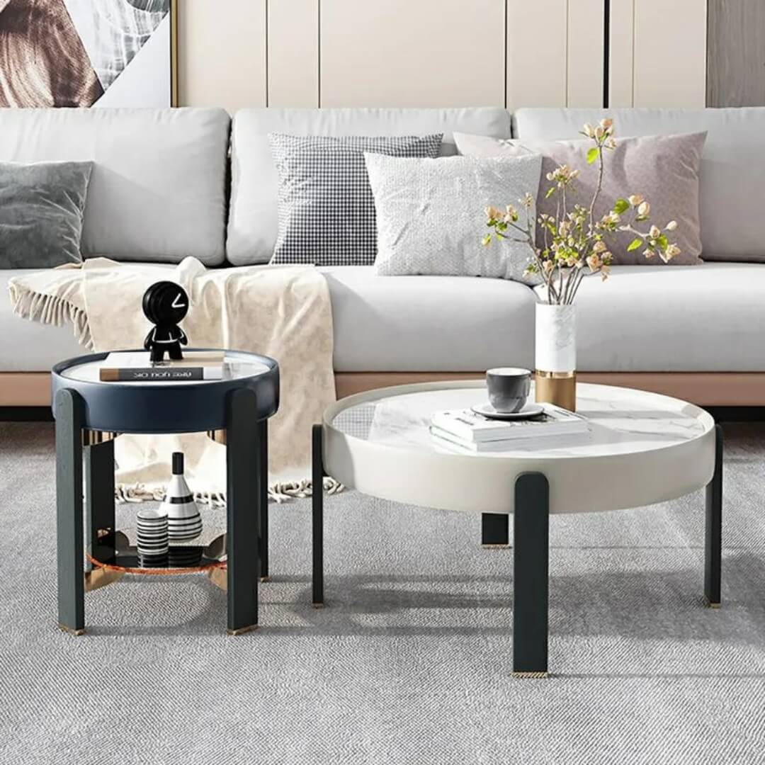 Designer Marble Round Coffee Table | Elegant Interior