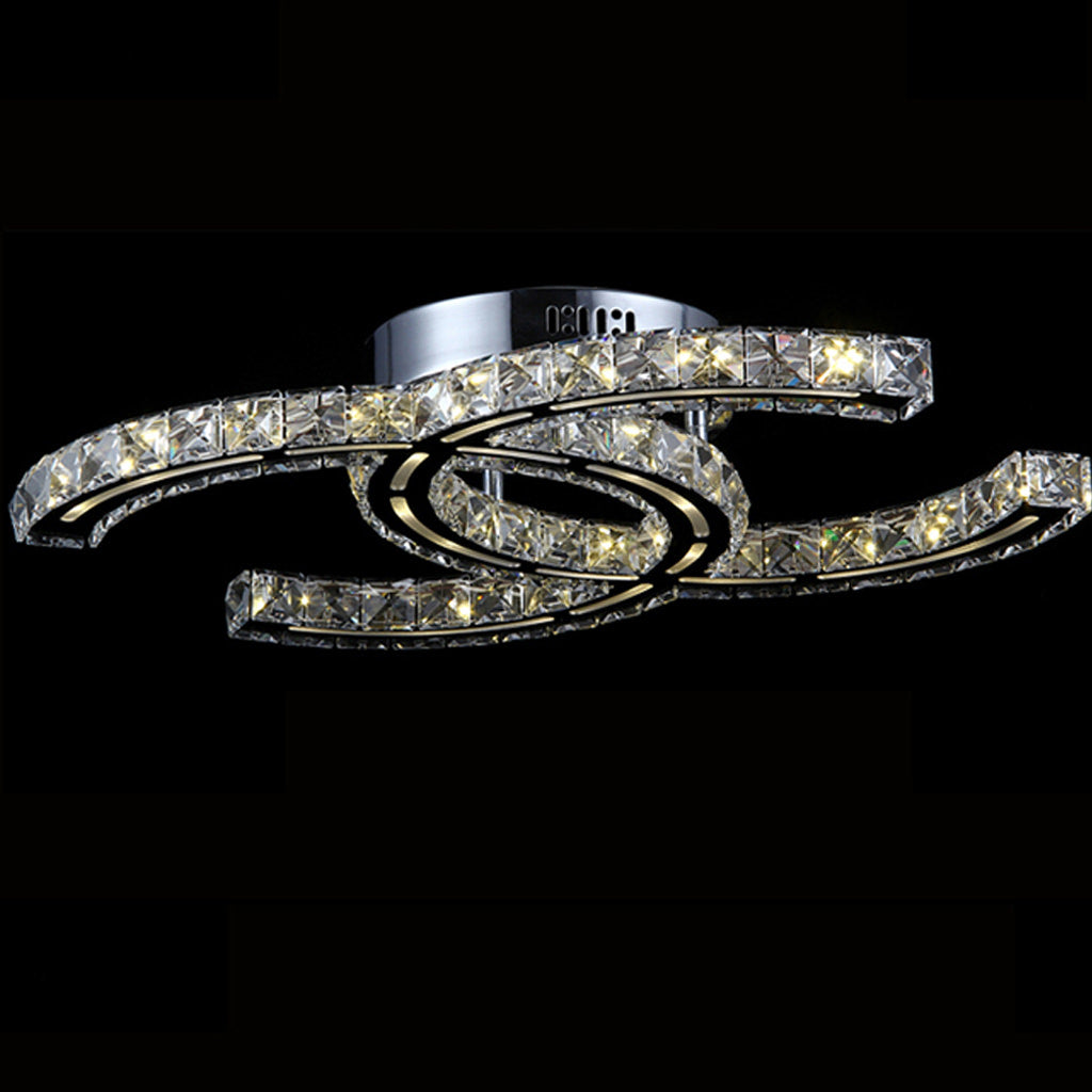 Front view of Chantale flush mount ceiling light in a stylish interior