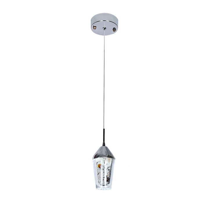 Front view of Chloe uniquely styled pendant light with modern elegant design