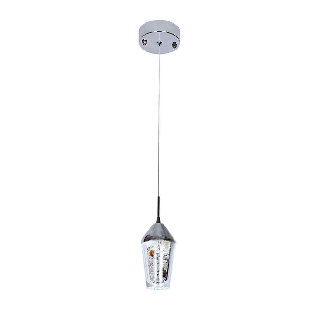 Front view of Chloe uniquely styled pendant light with modern elegant design