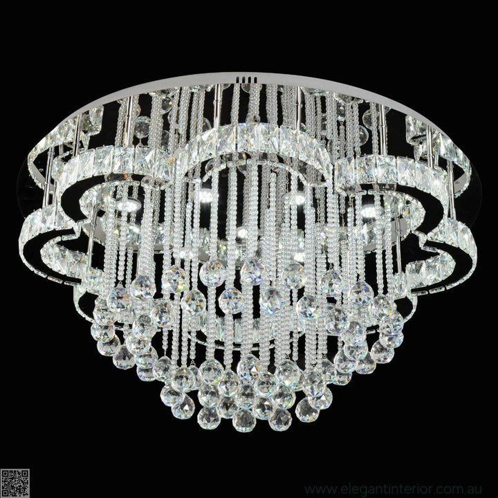  Front view of elegant interior featuring clouds flush mount light fixture