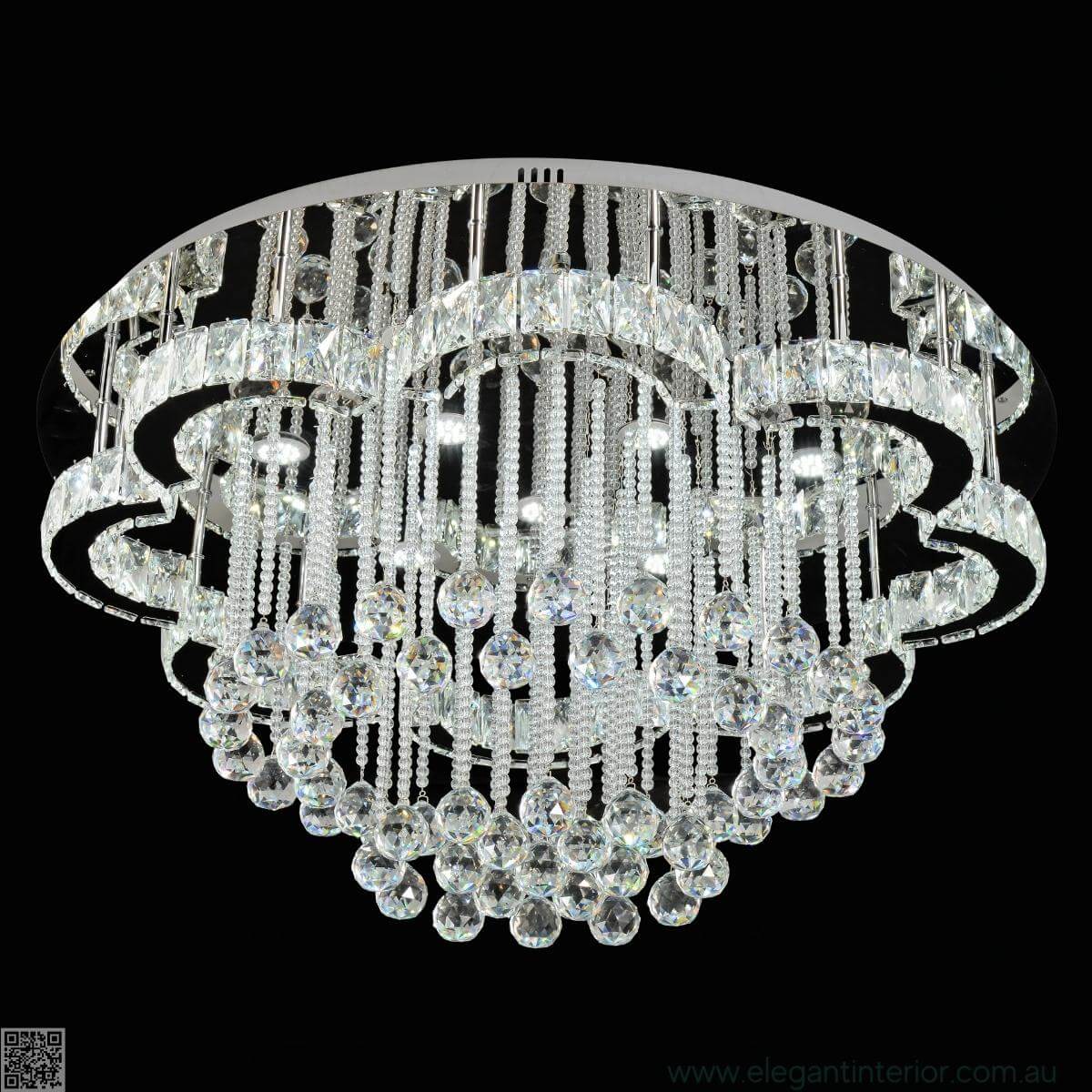  Front view of elegant interior featuring clouds flush mount light fixture