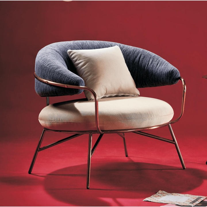 Side front view of designer leisure chair in Australia – contemporary accent chair with modern styling