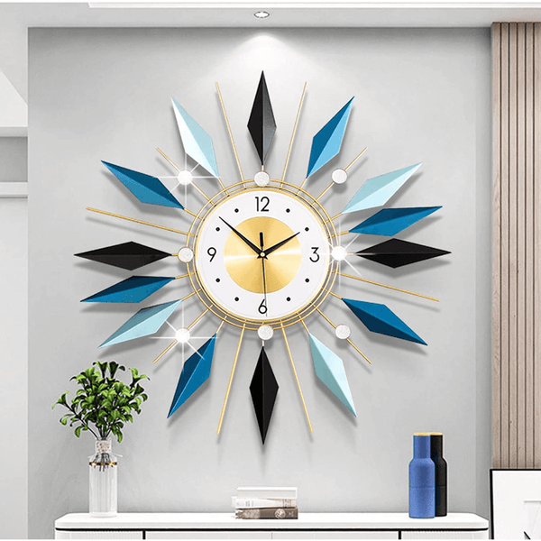Diamond-Studded Flower Shape Wall Clock in Australia – Elegant and Decorative Timepiece