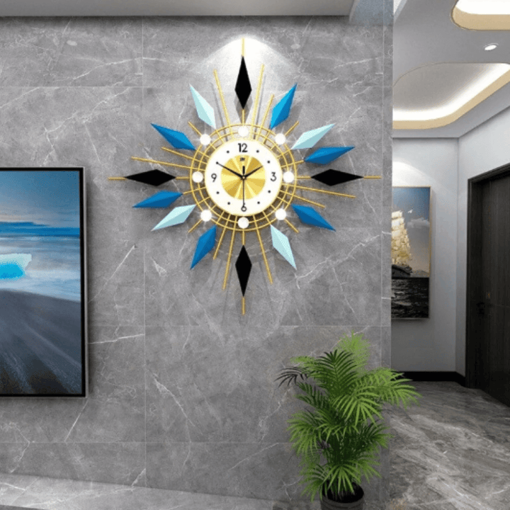 Diamond-Studded Flower Shape Wall Clock in Australia – Stylish and Elegant Decorative Clock