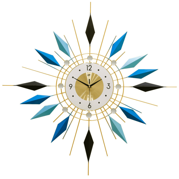 Diamond-Studded Flower Shape Wall Clock in Australia – Close-Up View of Elegant Design Details