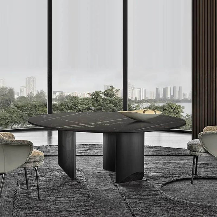 Luxurious Wedge Round Dining Table in Perth showcasing elegant design and premium craftsmanship