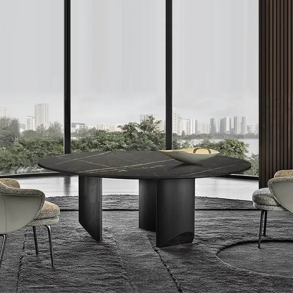 Luxarious Wedge Round Dining Table in Perth -1