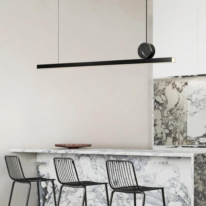 Ella Light LED gold chandelier in elegant Australian kitchen – modern design with warm, luxurious illumination