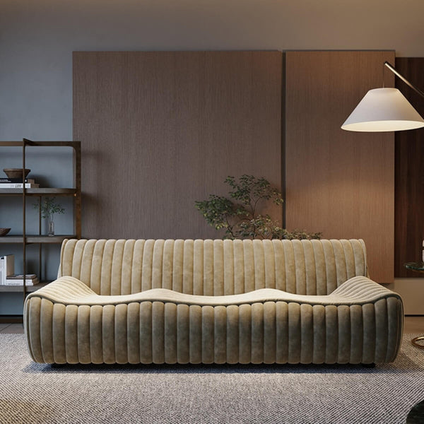 Front view of fabric upholstery 3-seater sofa in Australia – comfortable modern seating for living room