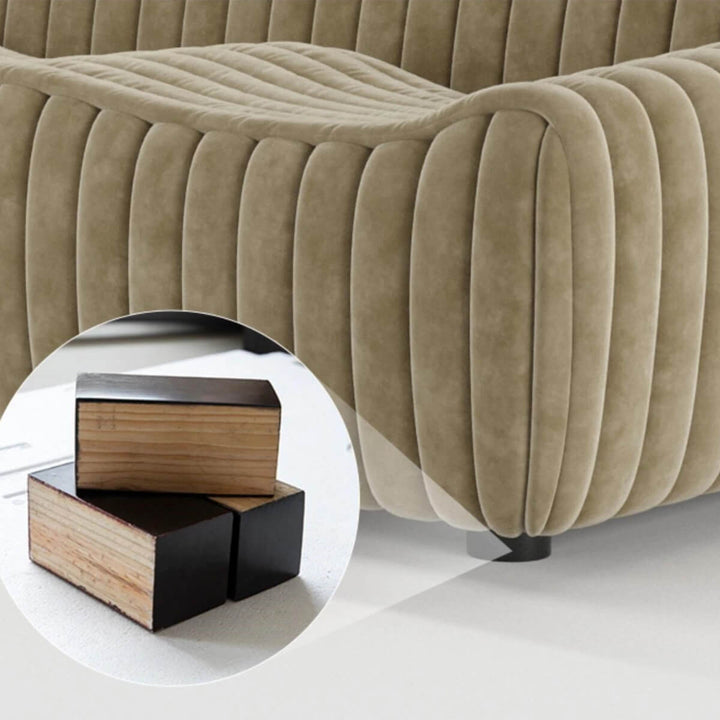 Detail view of fabric upholstery on 3-seater sofa in Australia – close-up of texture and stitching quality