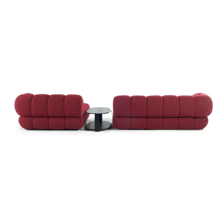 Back view of Blossom fabric sofa for living room in Australia – sleek design with soft fabric upholstery