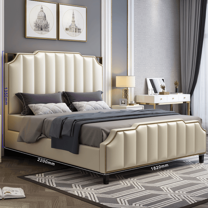 Faux Leather Storage King Bed in Australia – Dimensions Highlighting Modern Design and Storage