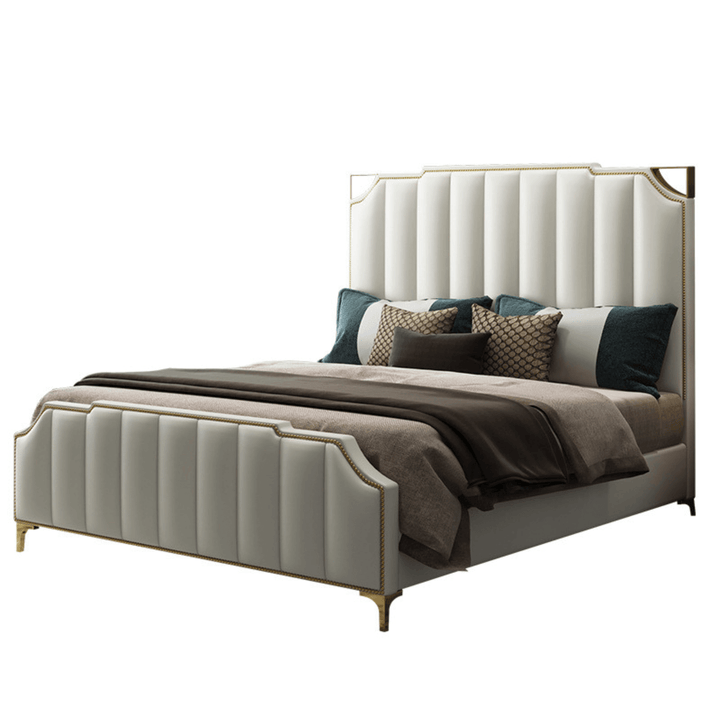 Faux Leather Storage King Bed in Australia – Side View of Modern and Functional Bedroom Furniture