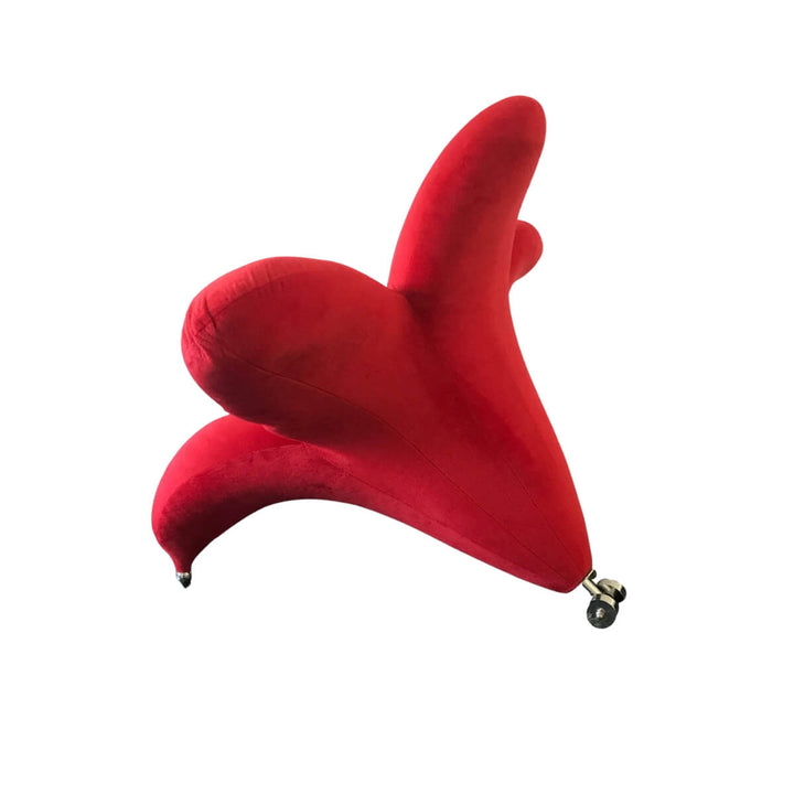 Back view of flower chair in Australia – vibrant floral design on contemporary seating