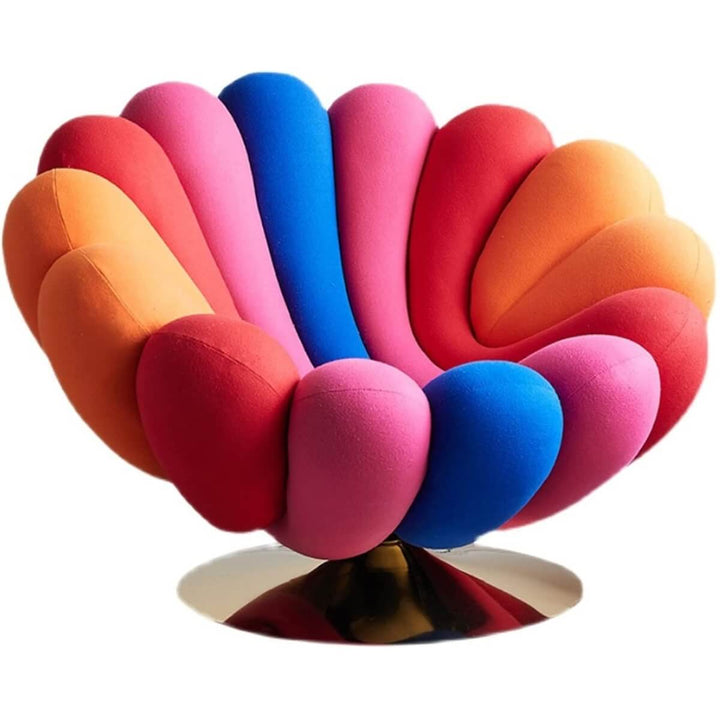 Front view of flower-shaped sofa in Australia – unique floral design with vibrant upholstery for modern living rooms