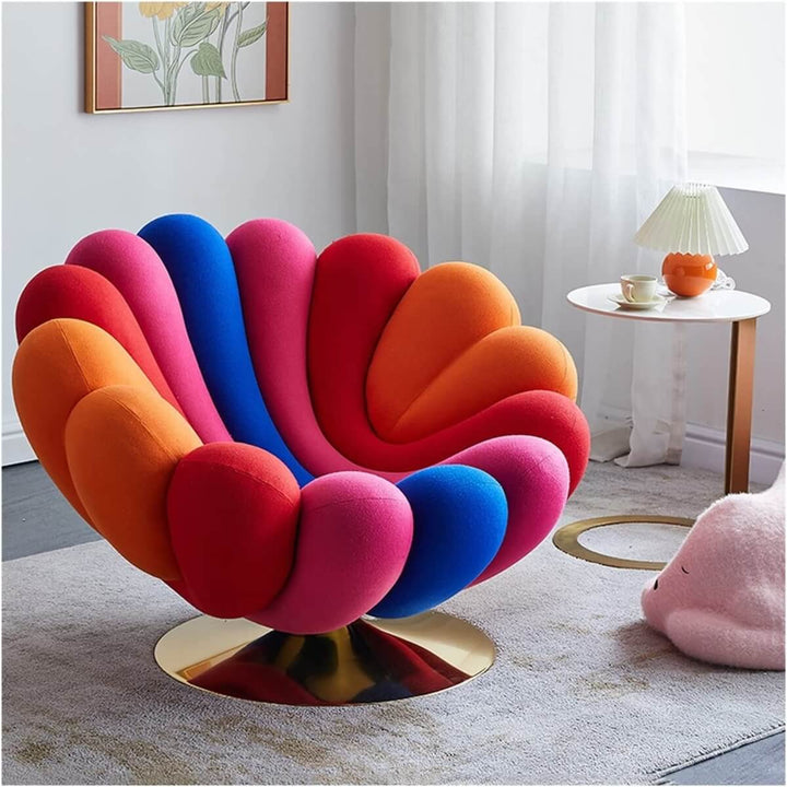 Side view of flower-shaped sofa in Australia – colorful floral design with modern, comfortable seating