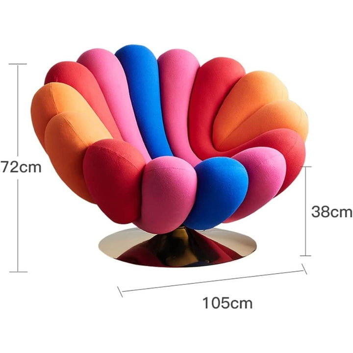 Dimensions of flower-shaped sofa in Australia – detailed size specifications for floral designer seating