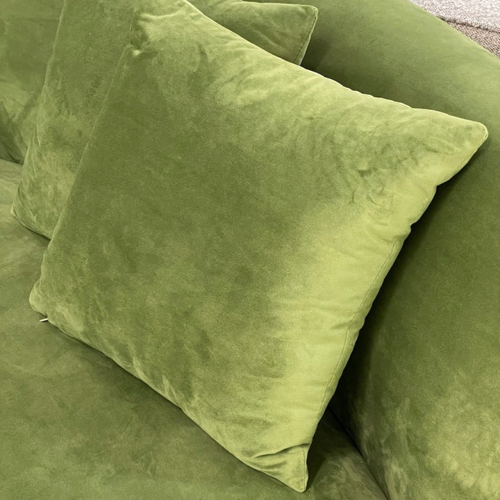 Detail view of Grace velvet sofa in elegant Australian interior – showcasing premium velvet texture and fine craftsmanship
