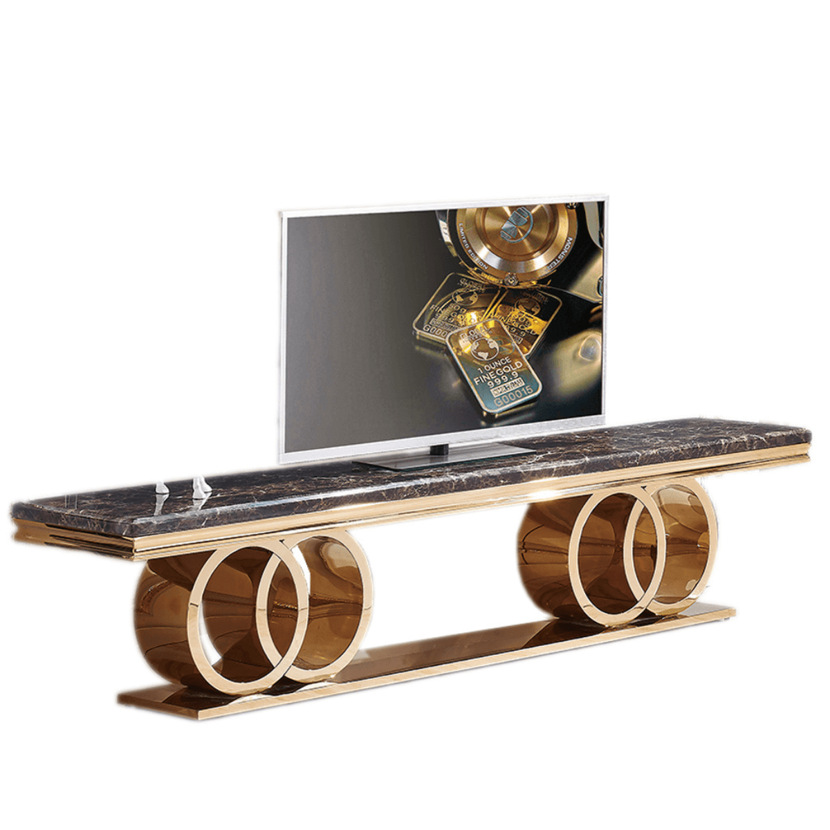 Hope Ring Based Gold TV Stand -8