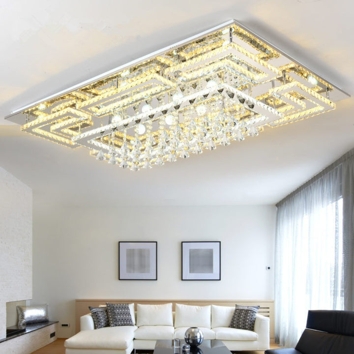  Imperial chandelier in elegant Australian living room interior with luxurious classic design