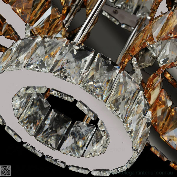 Detail view of Jennifer flush mount light showcasing elegant crystal design and premium finish for modern interiors