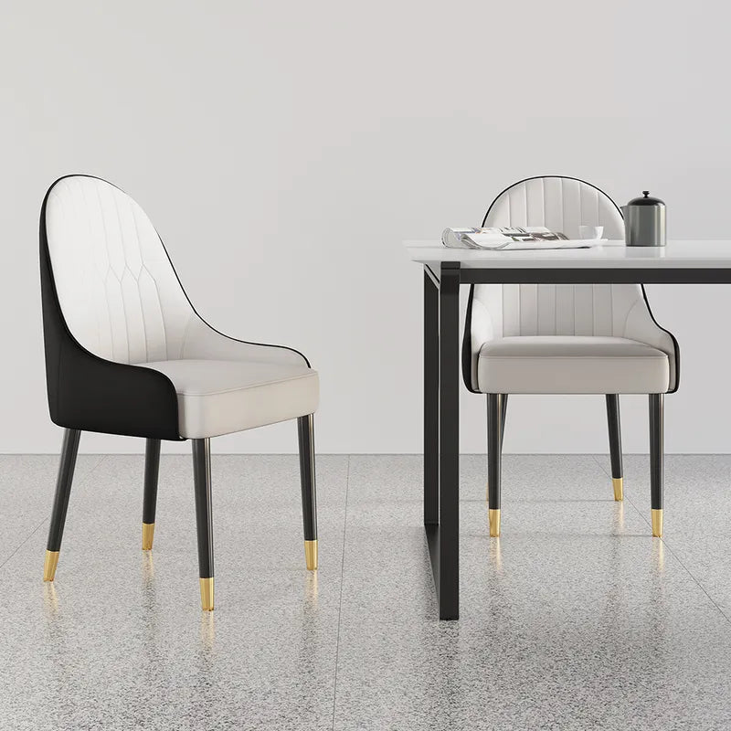 Side view of luxury leather dining chair – elegant high-end interior furniture in Australia