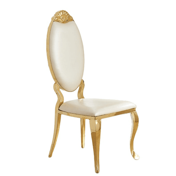 Liana Stainless Steel Wedding Chair in Australia – Side View of Elegant and Durable Design