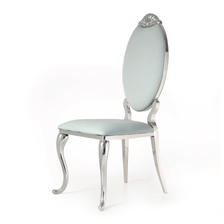 Liana Stainless Steel Wedding Chair in Australia – Side View of Elegant and Durable Seating