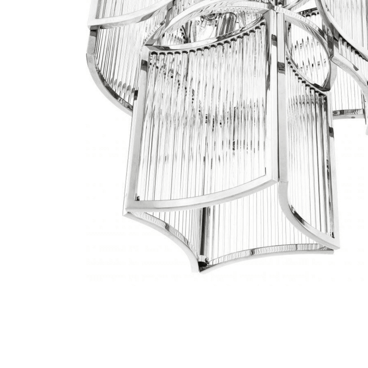 Lower bottom view of Maddox chrome ceiling light in Australia with white finish – sleek modern design