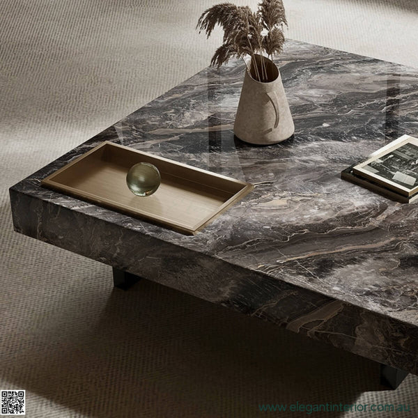 Freya Premium Marble Square Coffee Table | Elegant Interior