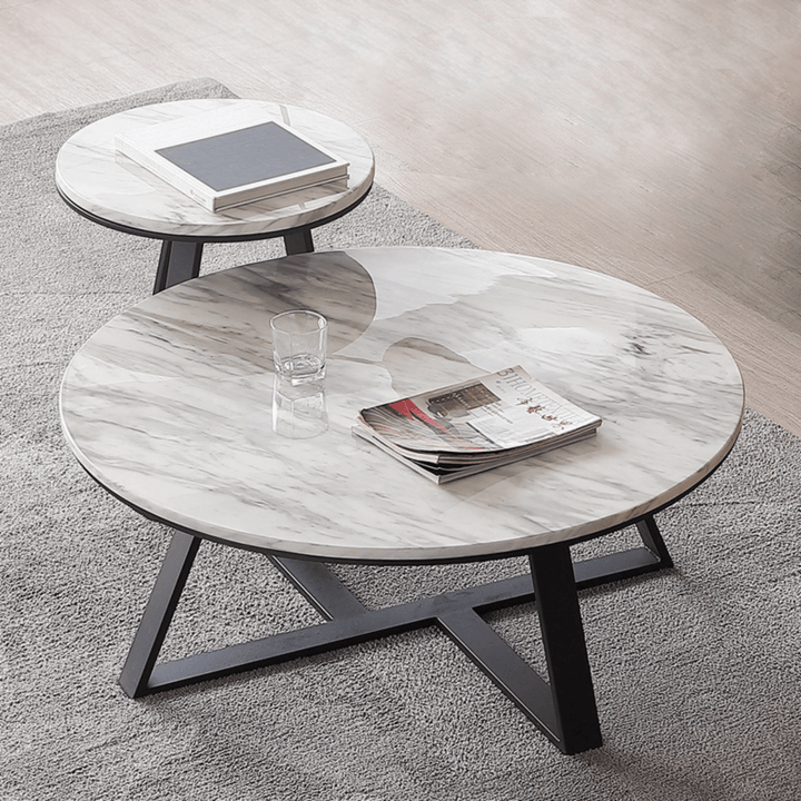 Helen Marble Top Coffee Table and Side Table | Elegant Interior