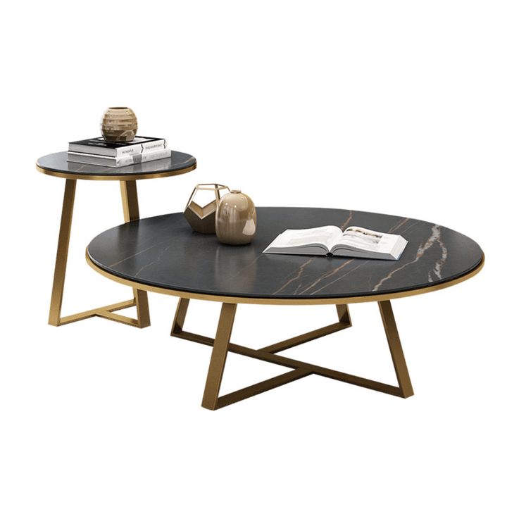 Marble Top Coffee and Side Table in Australia – Side View of Elegant and Modern Furniture