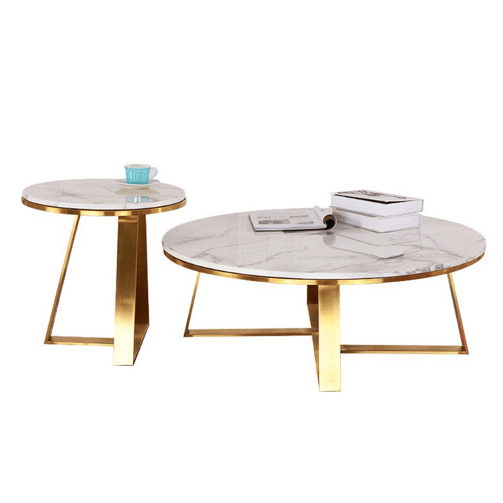 Marble Top Coffee and Side Table in Australia – Front View of Elegant and Modern Furniture