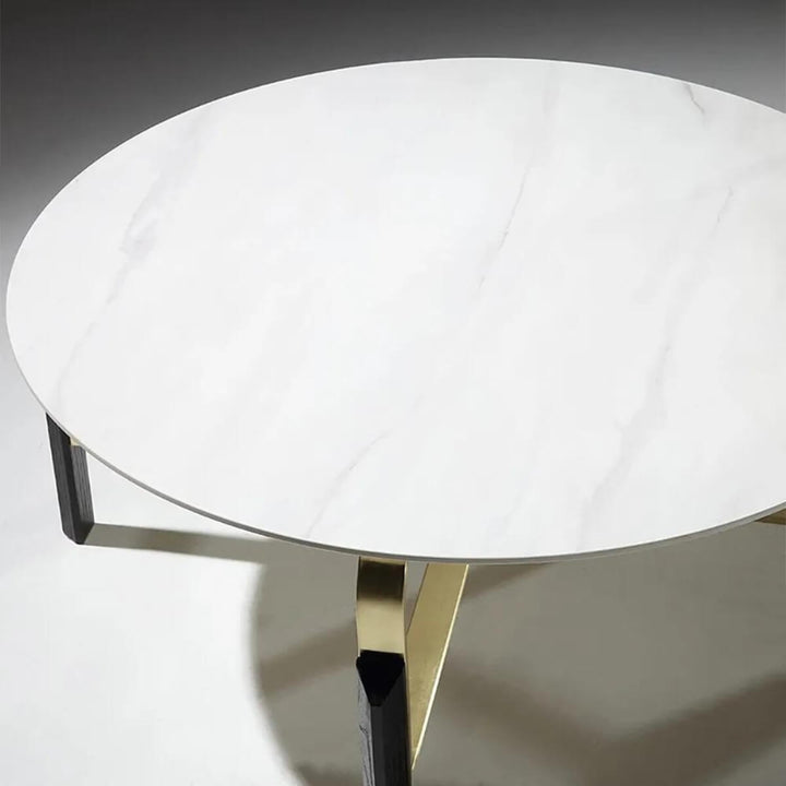 Top view of marble top coffee table in Australia – polished stone surface with elegant modern design