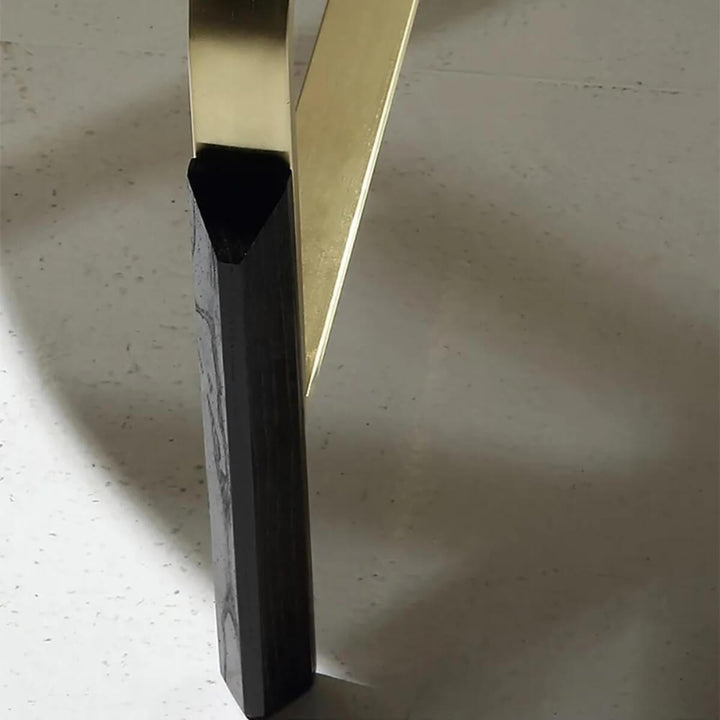 Stand view of marble top coffee table in Australia – close-up of sturdy base supporting polished stone surface