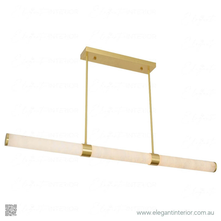 Marmar pendant bar marble chandelier in elegant interior, stylish modern luxury lighting