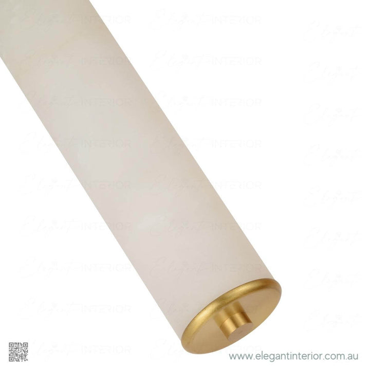 Detail view of Marmar pendant light, showcasing copper finish and marble design elements
