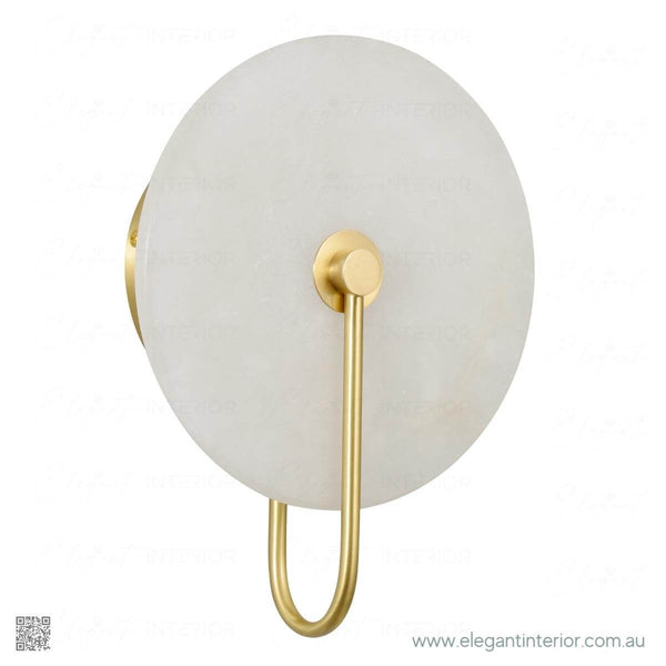 Side view of Marmar gold marble chandelier wall light, elegant design for modern interiors