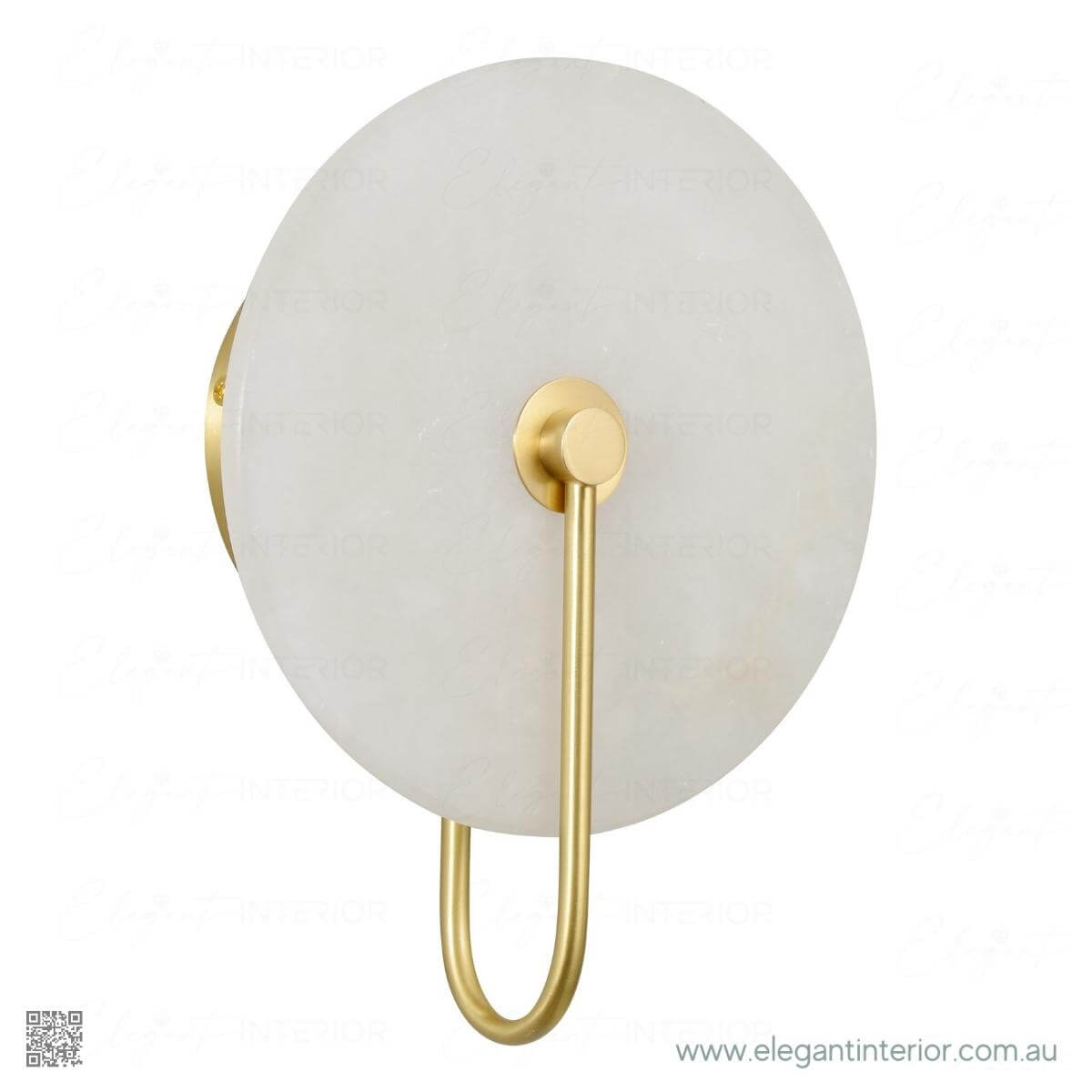 Side view of Marmar gold marble chandelier wall light, elegant design for modern interiors
