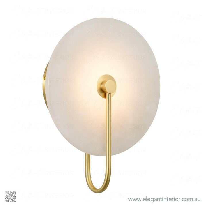 Side view of Marmar gold marble chandelier wall light, stylish and elegant interior lighting