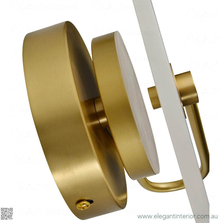 Side close view of Marmar gold marble chandelier wall light, highlighting luxury and craftsmanship