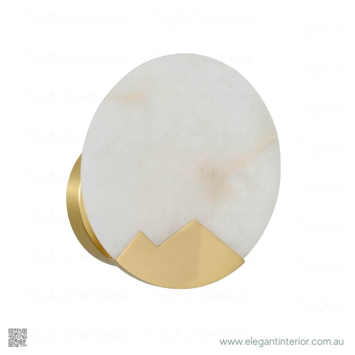 Front view of Marmar wall light marble chandelier in elegant Australian interior decor.