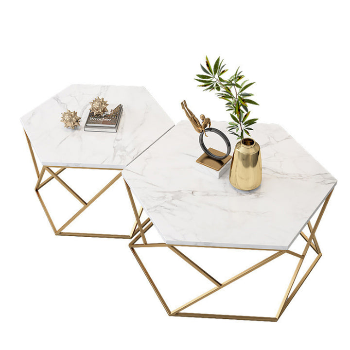 Top view of Memphis coffee table by Lux Decor in Australia – sleek surface with contemporary design details
