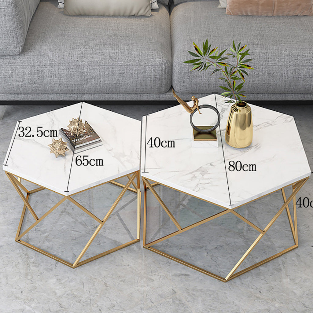 Top view and dimension of Memphis coffee table by Lux Decor in Australian living room – detailed measurements with sleek, modern design