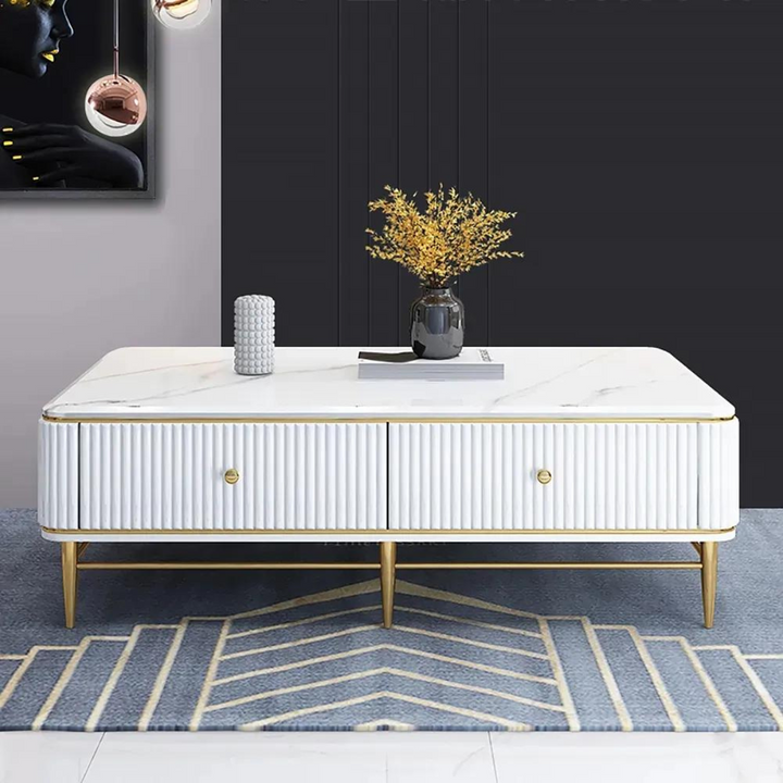 Front view of Mina coffee table in Australia, featuring clean lines and modern minimalist style